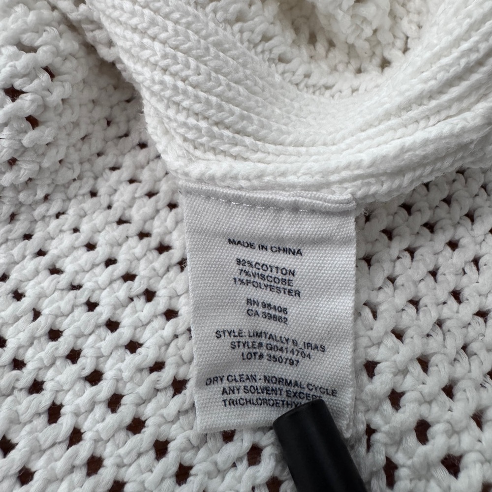White Ribbed crochet top - Picture 3 of 5
